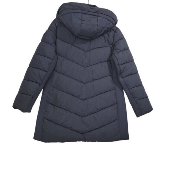 NEW Andrew Marc Womens M Hooded Quilted Puffer Coat With Faux Fur Trim - Picture 2 of 10